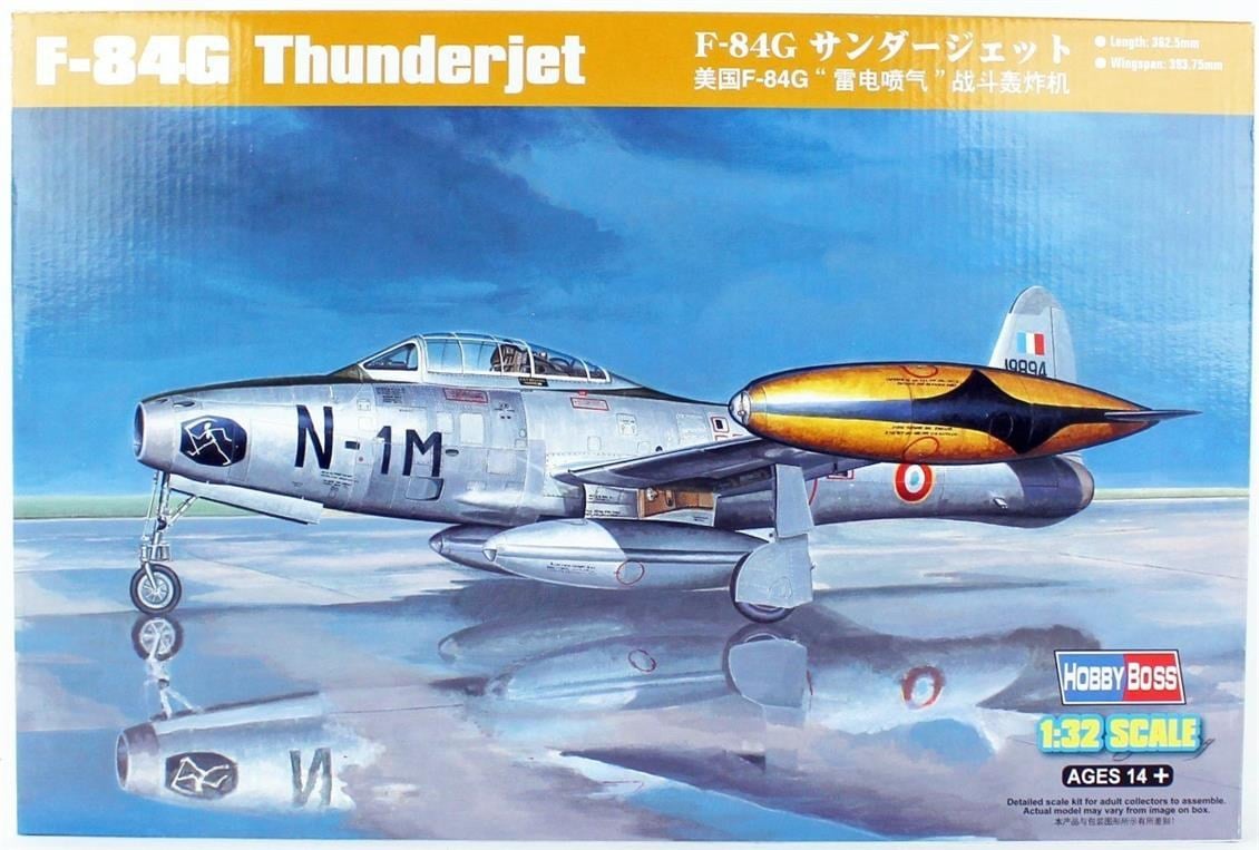HobbyBoss 83208 1/32 Ölçek, F-84G Thunderjet Savaş Uçağı, Plastik Model Kiti