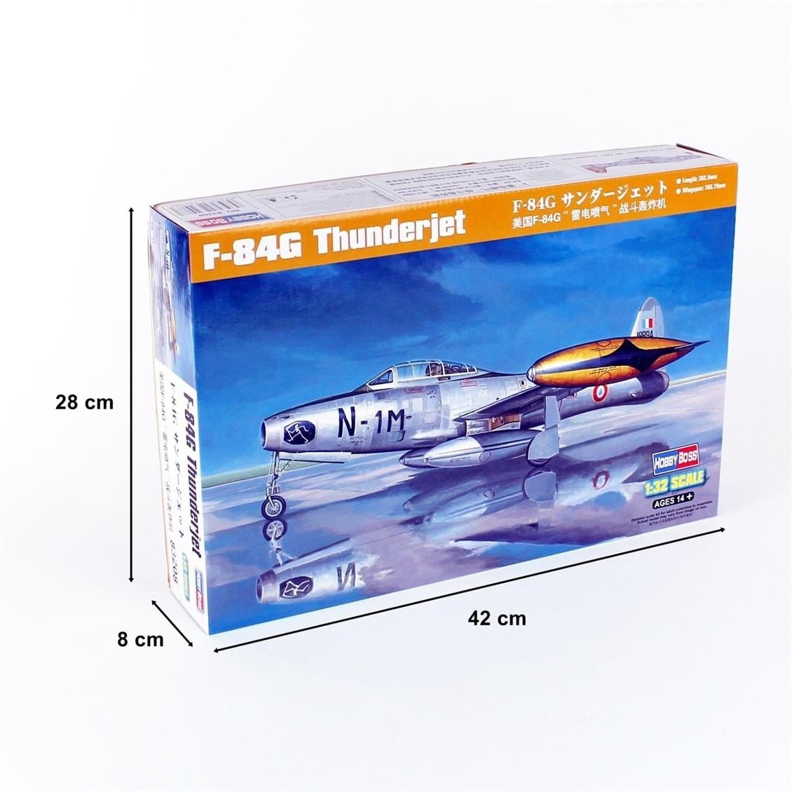 HobbyBoss 83208 1/32 Ölçek, F-84G Thunderjet Savaş Uçağı, Plastik Model Kiti