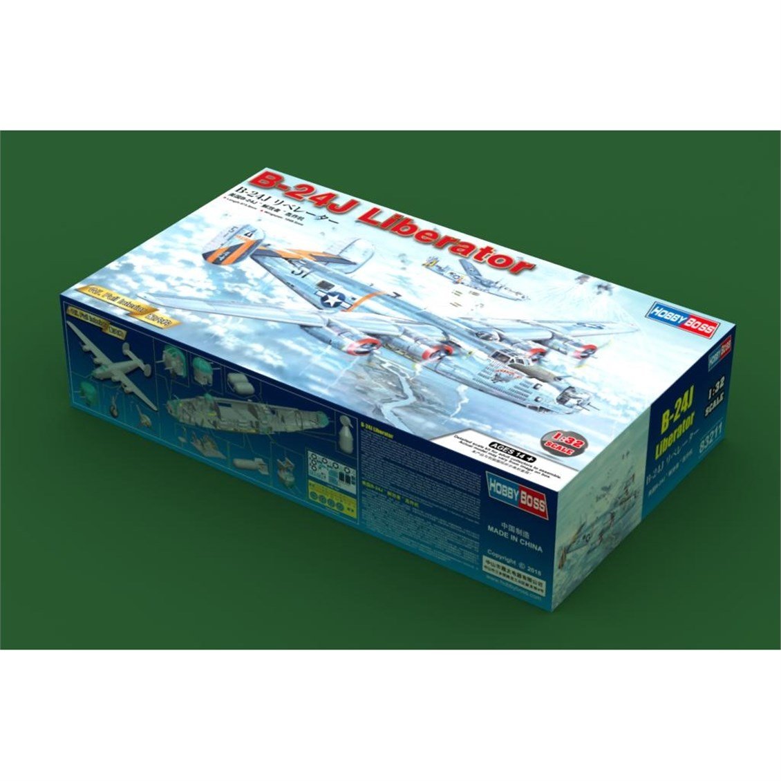 Hobbyboss 83211 1/32 Ölçek, B-24J Liberator, Savaş Uçağı Plastik Model Kiti