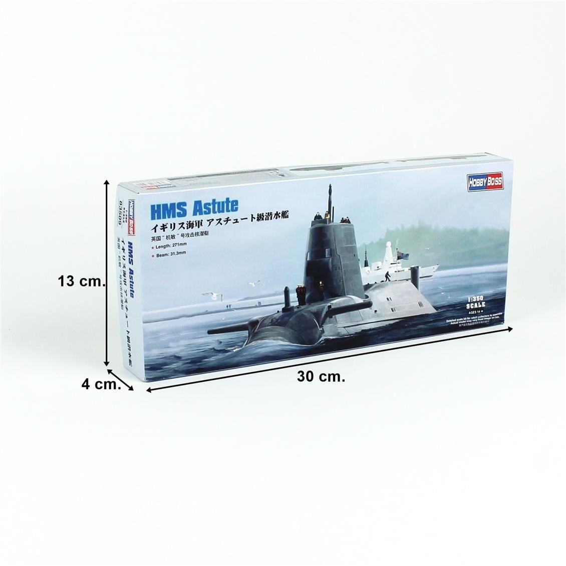 HobbyBoss 83509 1/350 Ölçek, HMS Astute, Denizaltı, Plastik Model Kiti