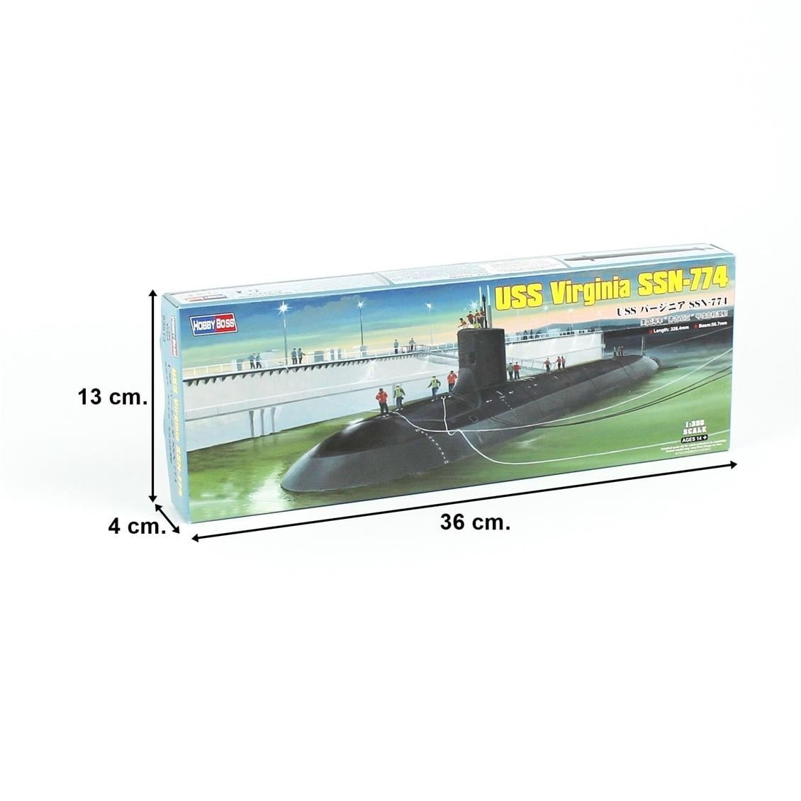 HobbyBoss 83513 1/350 Ölçek, Virginia SSN-774, Denizaltı, Plastik Model Kiti