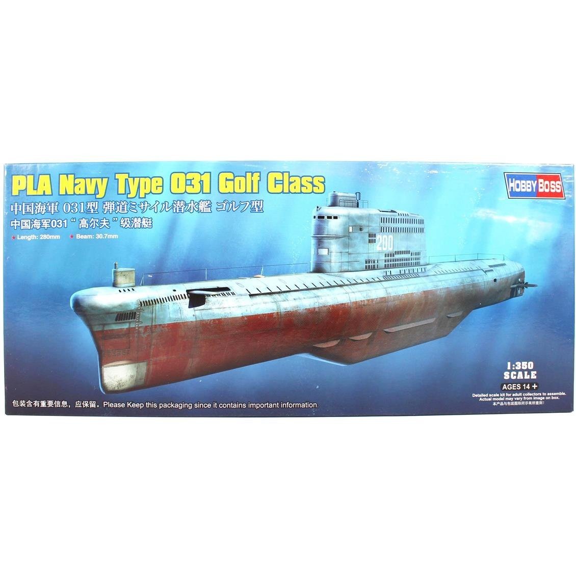 HobbyBoss 83514 1/350 Ölçek, PLA Navy Type 031 Golf Class, Denizaltı, Plastik Model Kiti