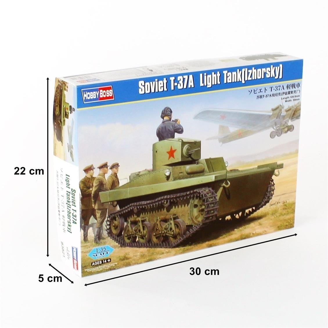 HobbyBoss 83821 1/35 Ölçek, Sovyet T-37A Hafif Tankı (Izhorsky), Plastik Model Kiti