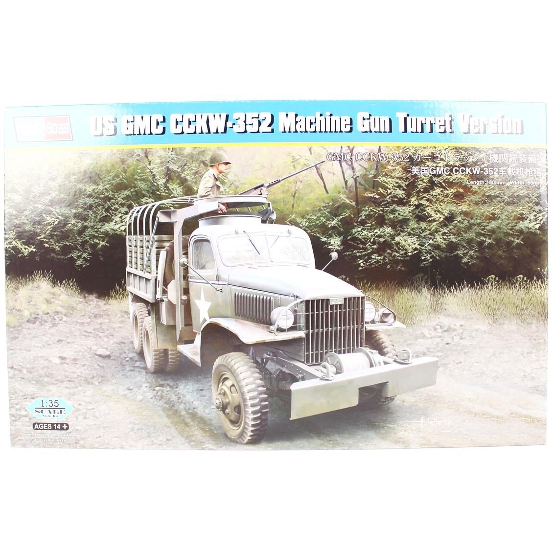 HobbyBoss 83833 1/35 Ölçek, CCKW-352 Machine Gun Turret, Askeri Kamyon, Plastik Model Kiti