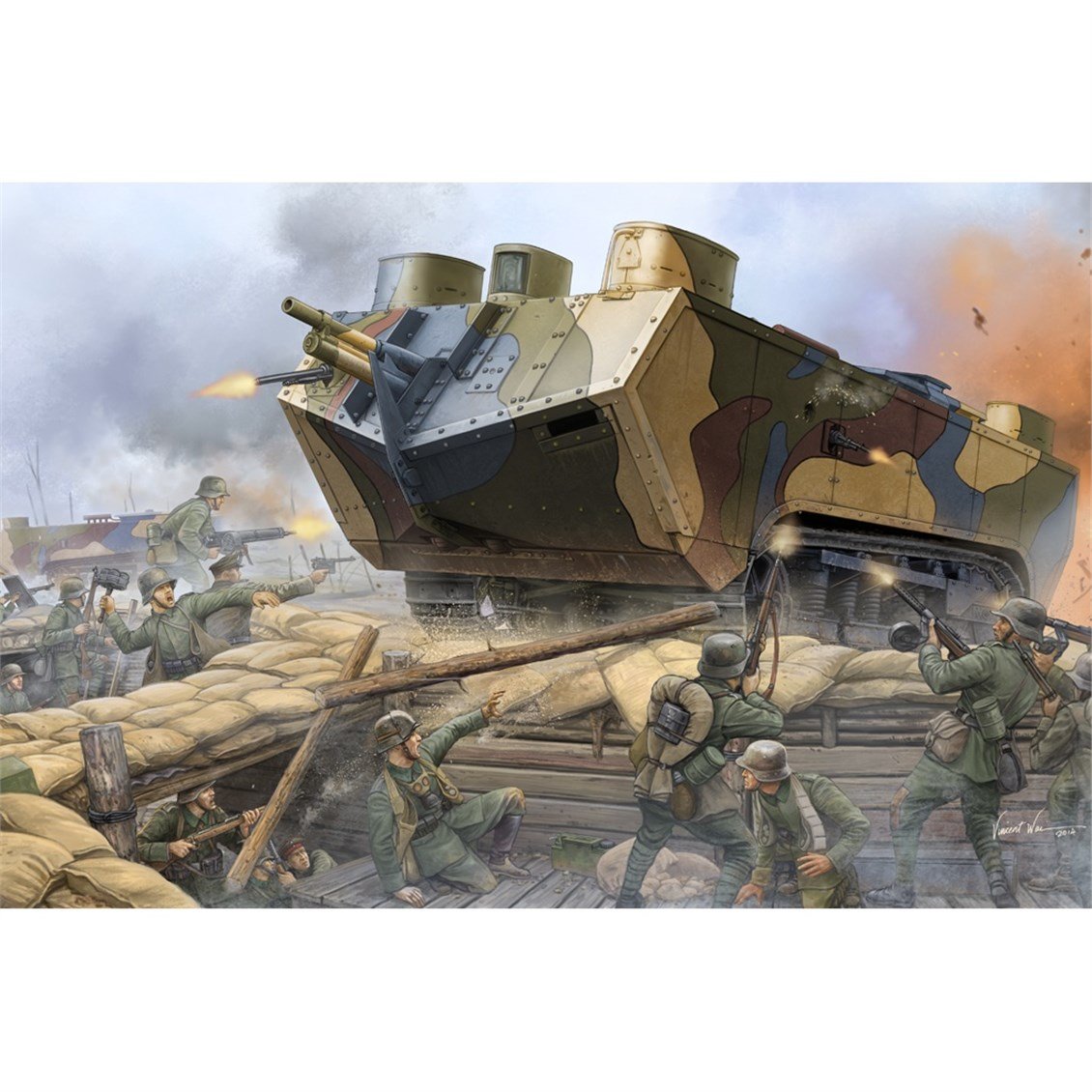 Hobbyboss 83858 1/35 Ölçek, Fransız Saint-Chamond Haiff Tankı (Erken Dönem), Plastik Model Kiti