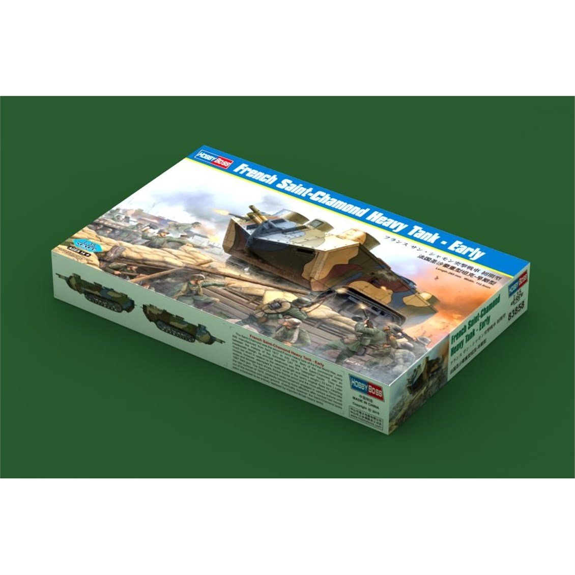 Hobbyboss 83858 1/35 Ölçek, Fransız Saint-Chamond Haiff Tankı (Erken Dönem), Plastik Model Kiti