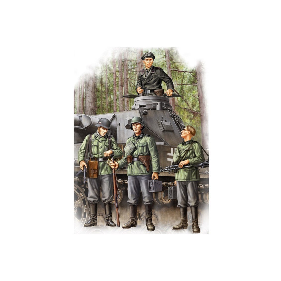 Hobbyboss 84413 1/35 Ölçek, Alman Infantry Set Vol.1 (Erken Dönem), Plastik Model Kiti