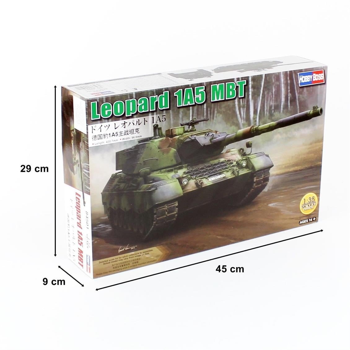 HobbyBoss 84501 1/35 Ölçek, Leopard 1A5 Ana Muhabere Tankı, Plastik Model Kiti