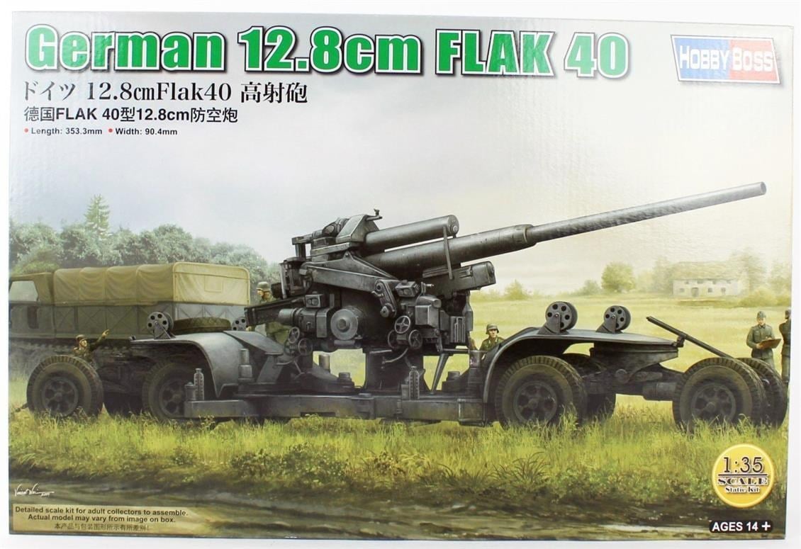 HobbyBoss 84545 1/35 Ölçek, Alman 12.8cm FLAK 40 Uçaksavar Topu, Plastik Model Kiti