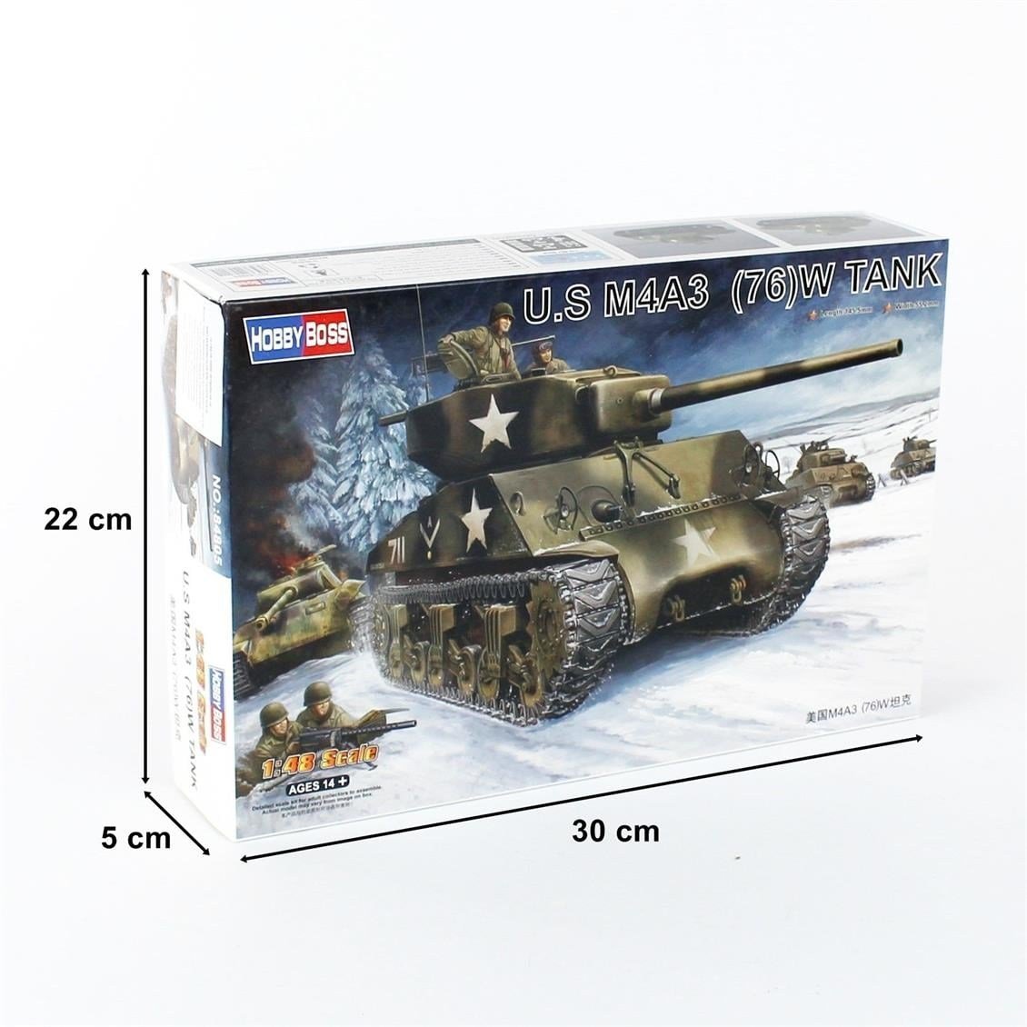 HobbyBoss 84805 1/48 Ölçek, M4A3 (76W) Tankı, Plastik Model Kiti