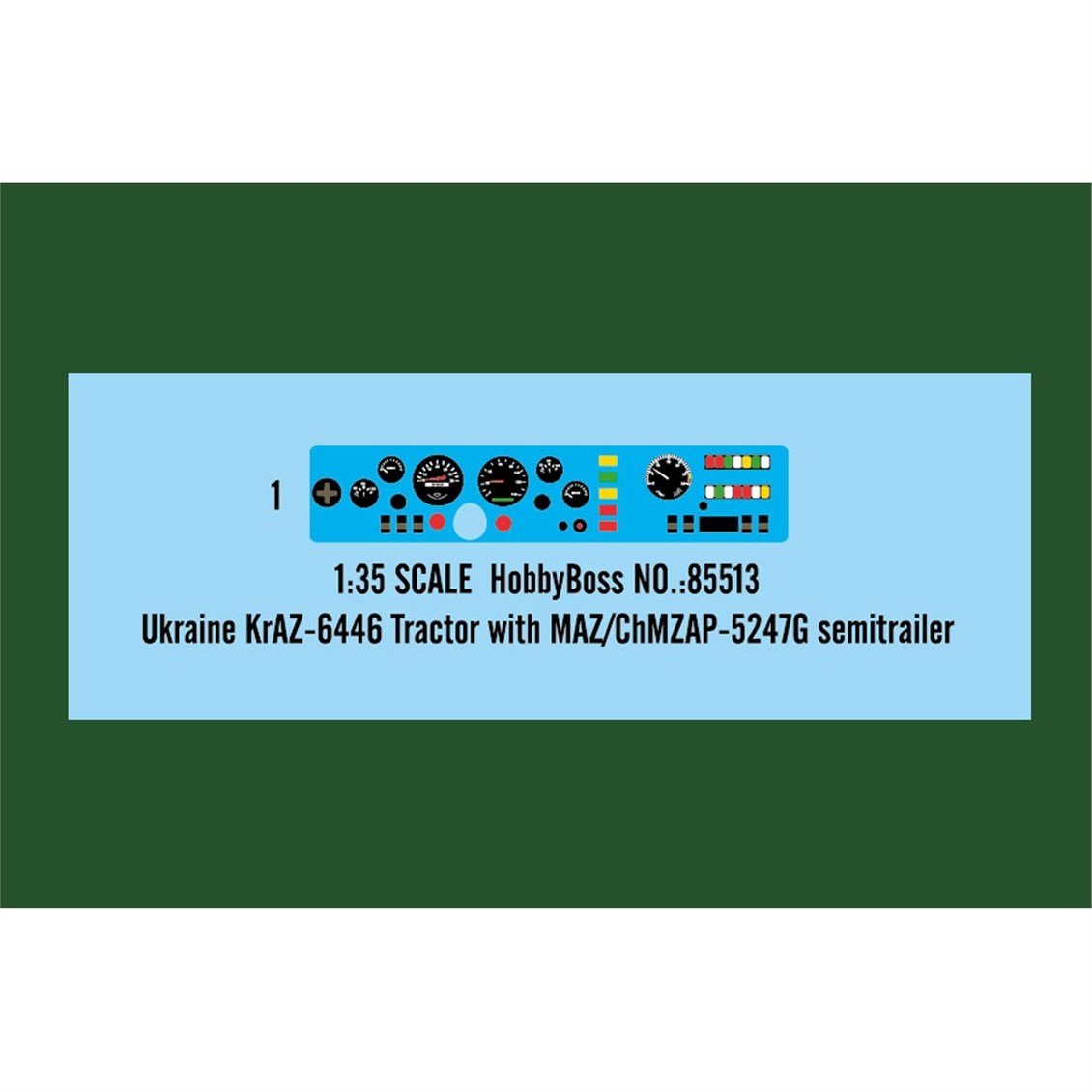 Hobbyboss 85513 1/35 Ölçek, Ukrayna KrAZ-6446 Çekici ile MAZ/ChMZAP Tankı ve 5247G Dorsesi, Plastik Model Kiti