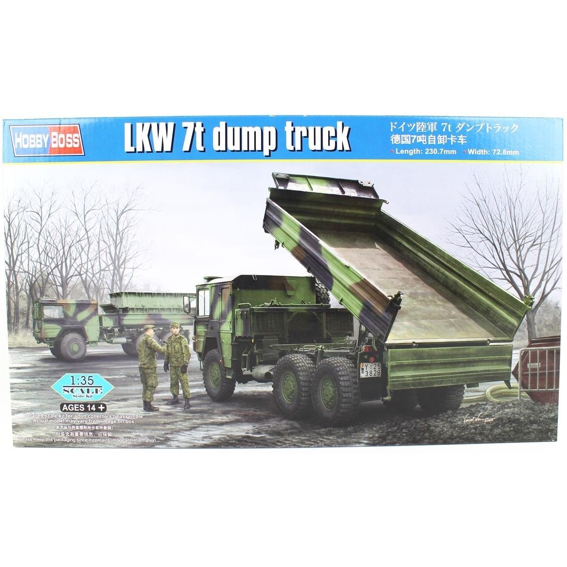 HobbyBoss 85520 1/35 Ölçek, LKW 7t Damperli Askeri Kamyon, Plastik Model Kiti