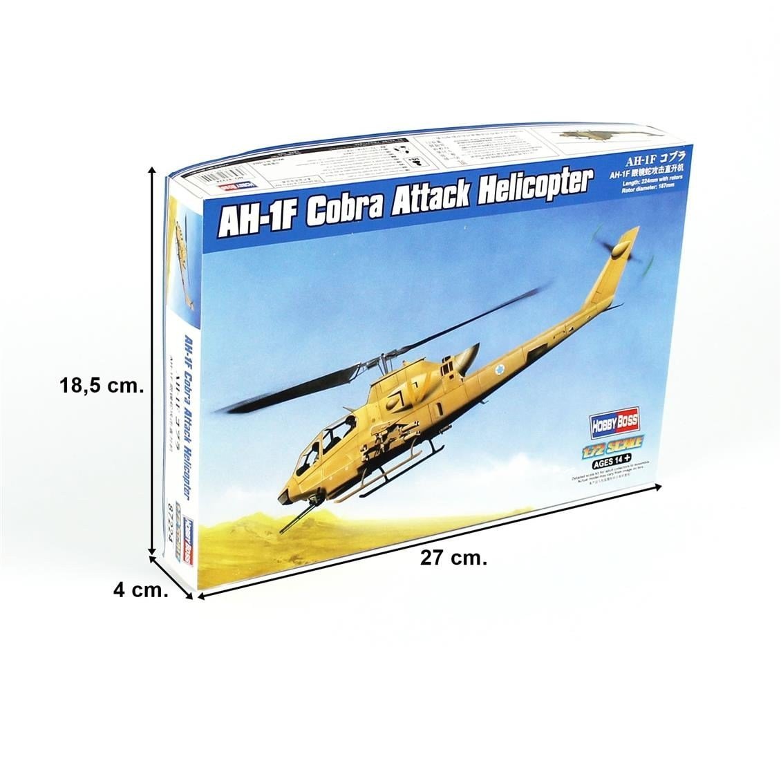 HobbyBoss 87224 1/72 Ölçek, AH-1F Cobra Attack, Askeri Helicopter, Plastik Model Kiti