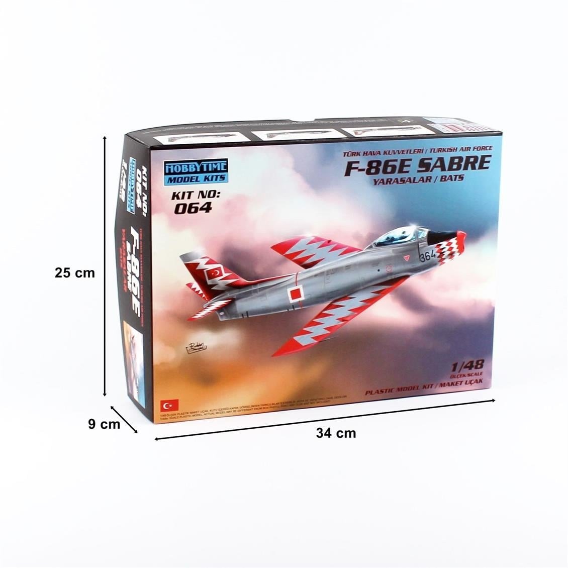 Hobbytime 064 1/48 Ölçek, F-86E Sabre (Yarasalar), Plastik Model kiti