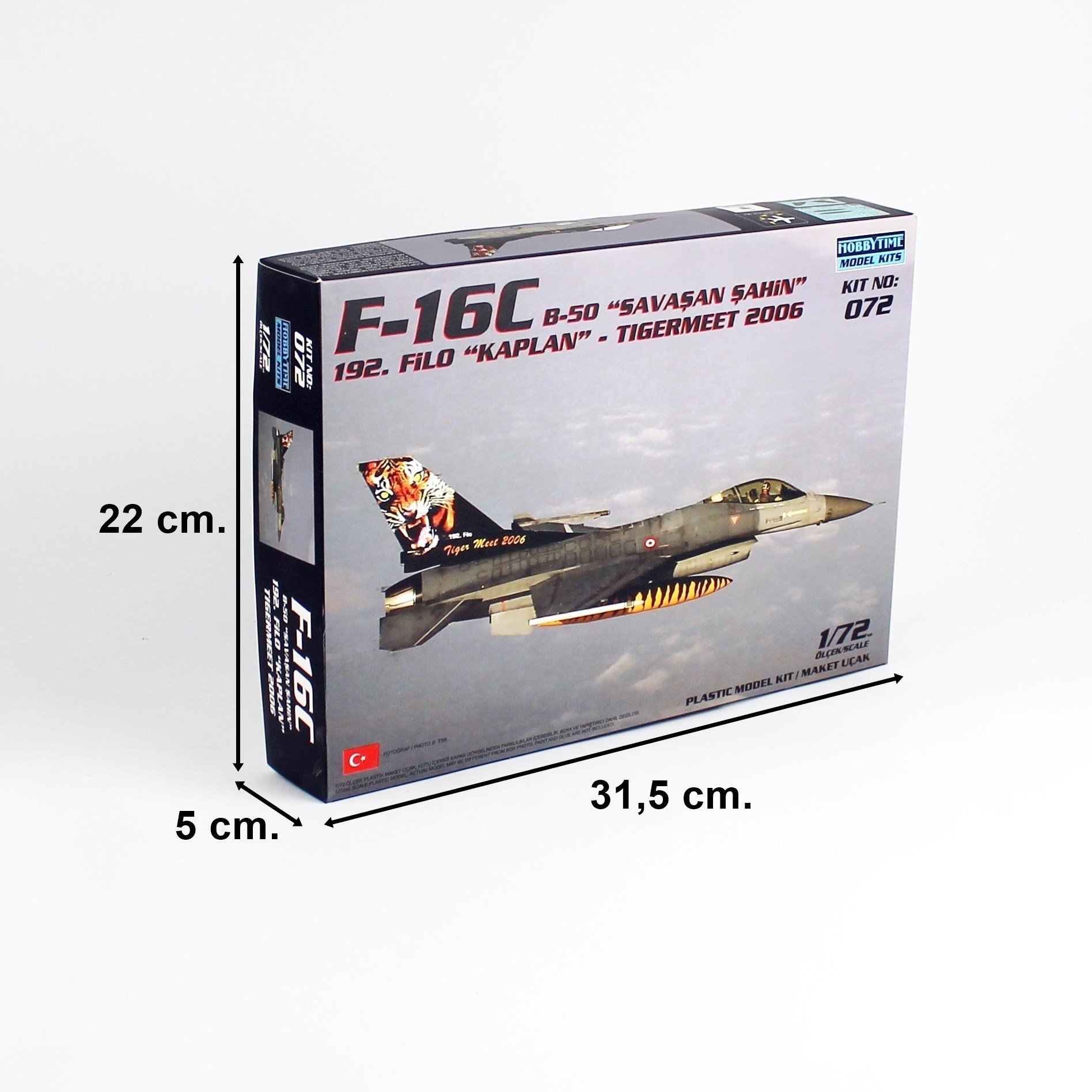 Hobbytime 072 1/72 Ölçek, F-16C B-50 Savaşan Şahin, Tigermeet 2006, Kaplan 192.Filo, Savaş Uçağı Plastik Model Kiti