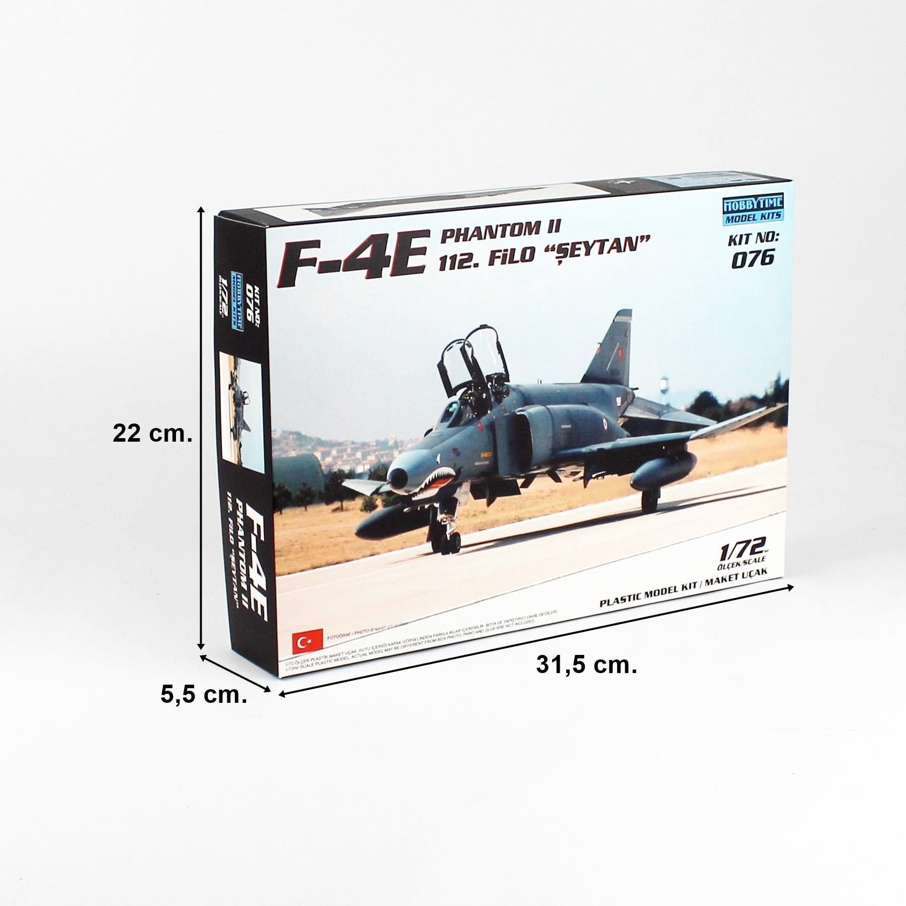 Hobbytime 076 1/72 Ölçek, F-4E Phantom II, 112.Filo Şeytan, Plastik Model Kiti