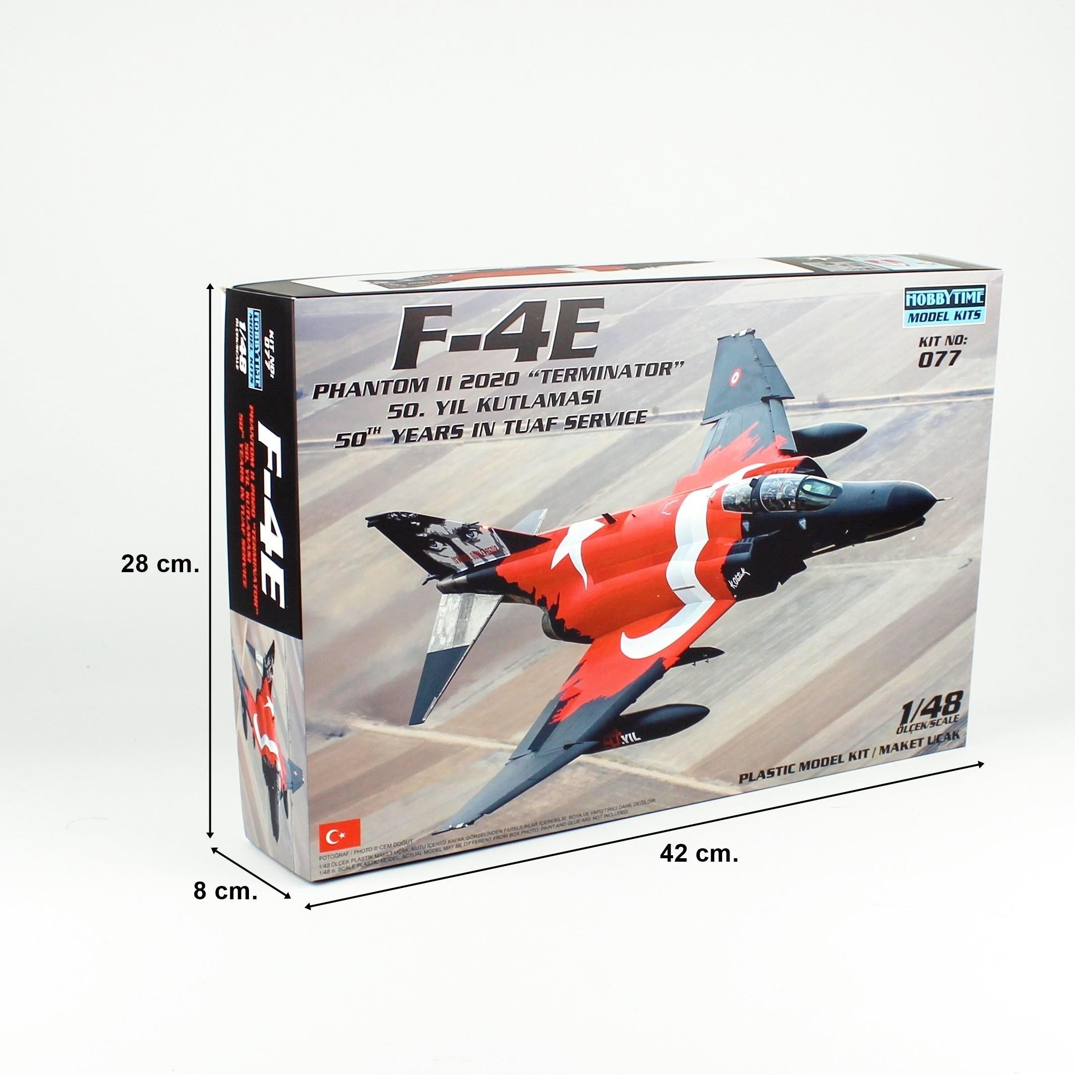 Hobbytime 077 1/48 Ölçek, F-4E Phantom II, Terminatör, 50.Yıl Kutlaması, Plastik Model Kiti
