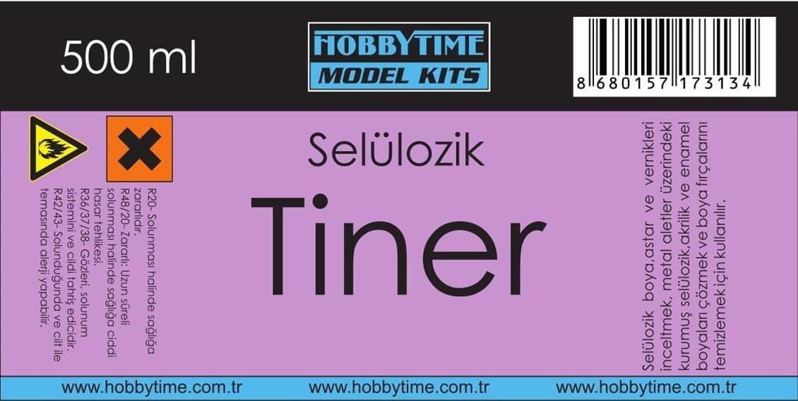 Hobbytime 313 Selülozik Tiner-500 Ml.