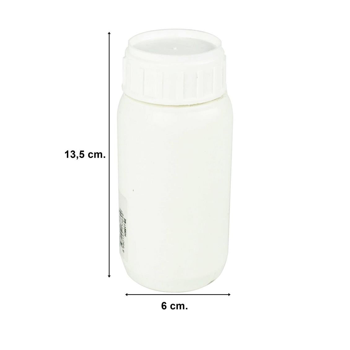 Hobbytime 769 Beyaz Plastik Şişe, 250 ml. Contalı Kapaklı, Beyaz