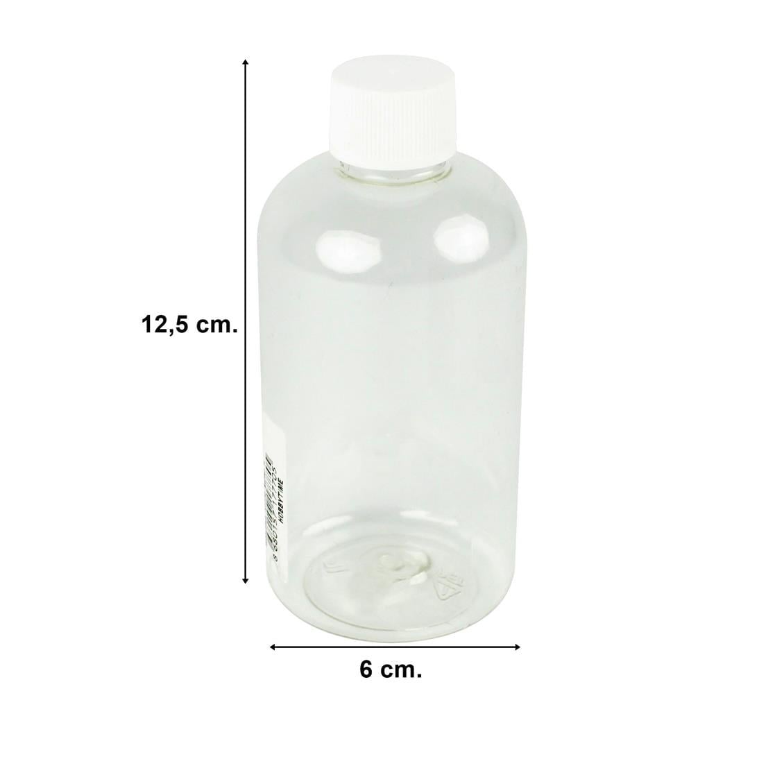 Hobbytime 770 Şeffaf Pet Şişe, 250 ml. Tıpalı ve Kapaklı
