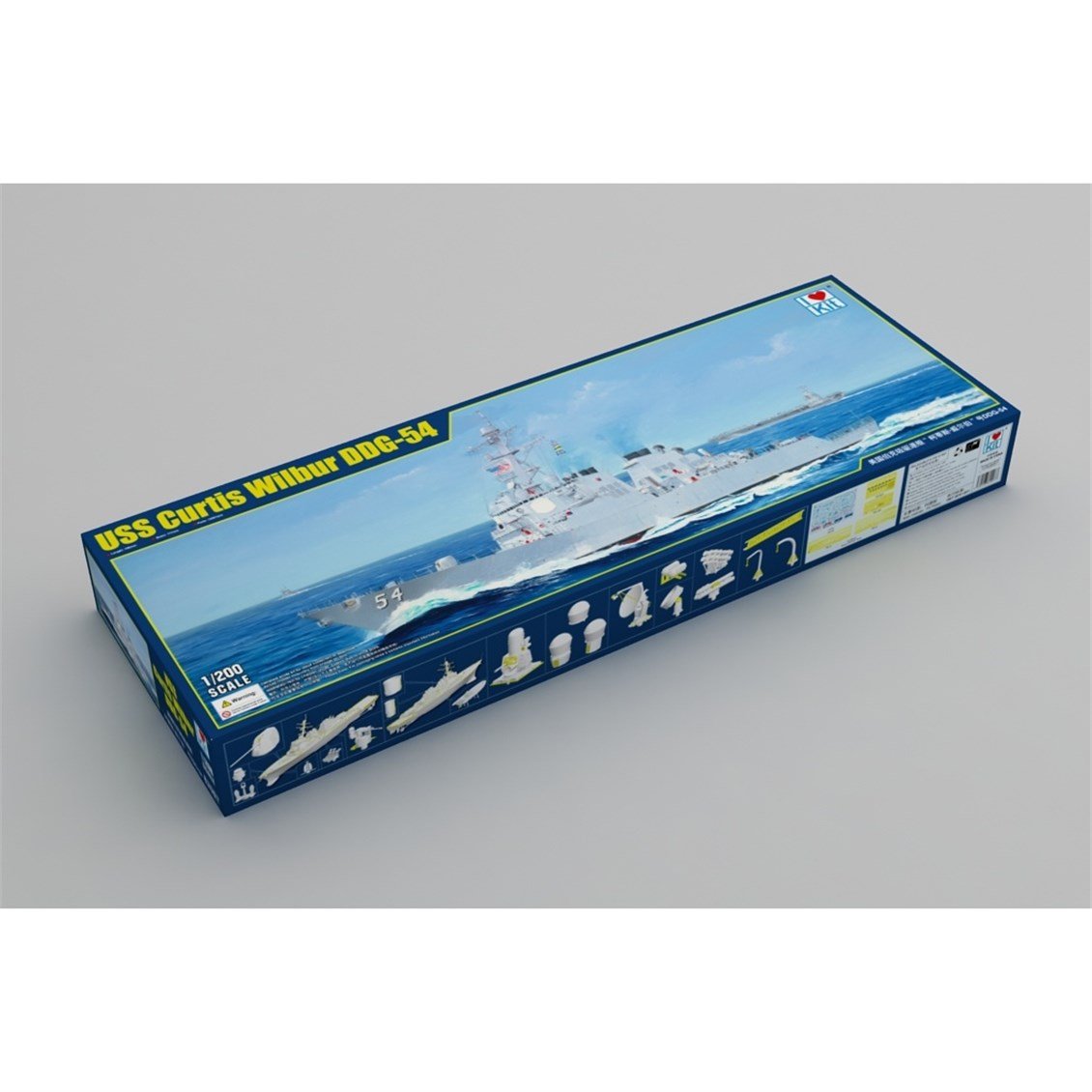 I Love Kit 62007 1/200 Ölçek, USS Curtis Wilbur DDG-54 Savaş Gemisi, Plastik Model Kiti