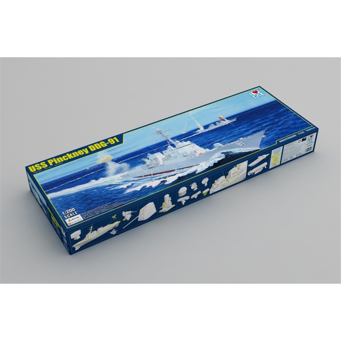 I Love Kit 62010 1/200 Ölçek, USS Pinckney DDG-91 Savaş Gemisi, Plastik Model Kiti