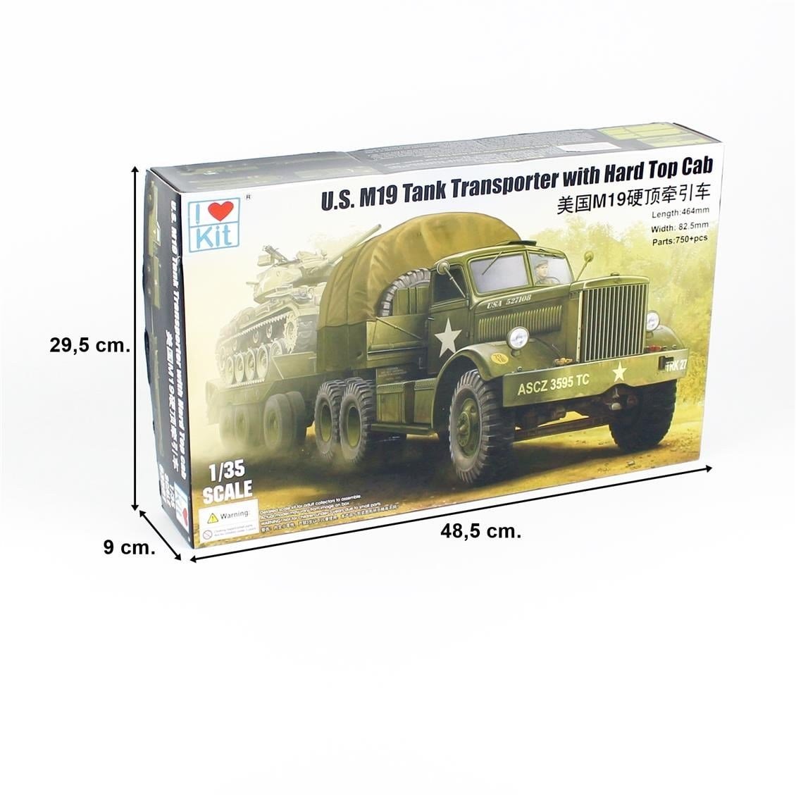 I Love Kit 63501 1/35 Ölçek, M19 Sürücü Kabinli Tank Taşıyıcı, Plastik Model kiti