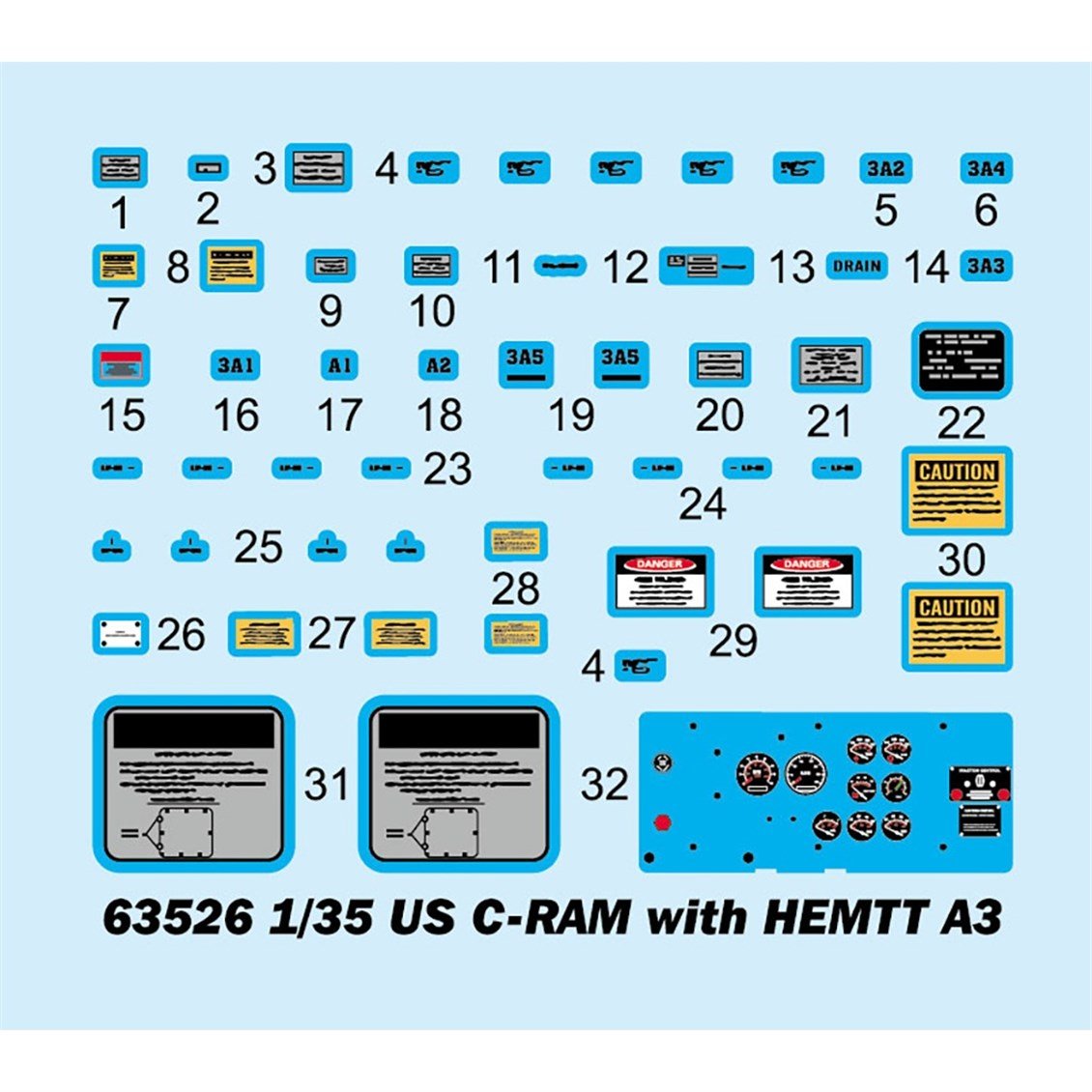 I Love Kit 63526 1/35 Ölçek, US C-RAM Füze Savunma Sistemi ve HEMTT A3 Çekici, Plastik Model Kiti