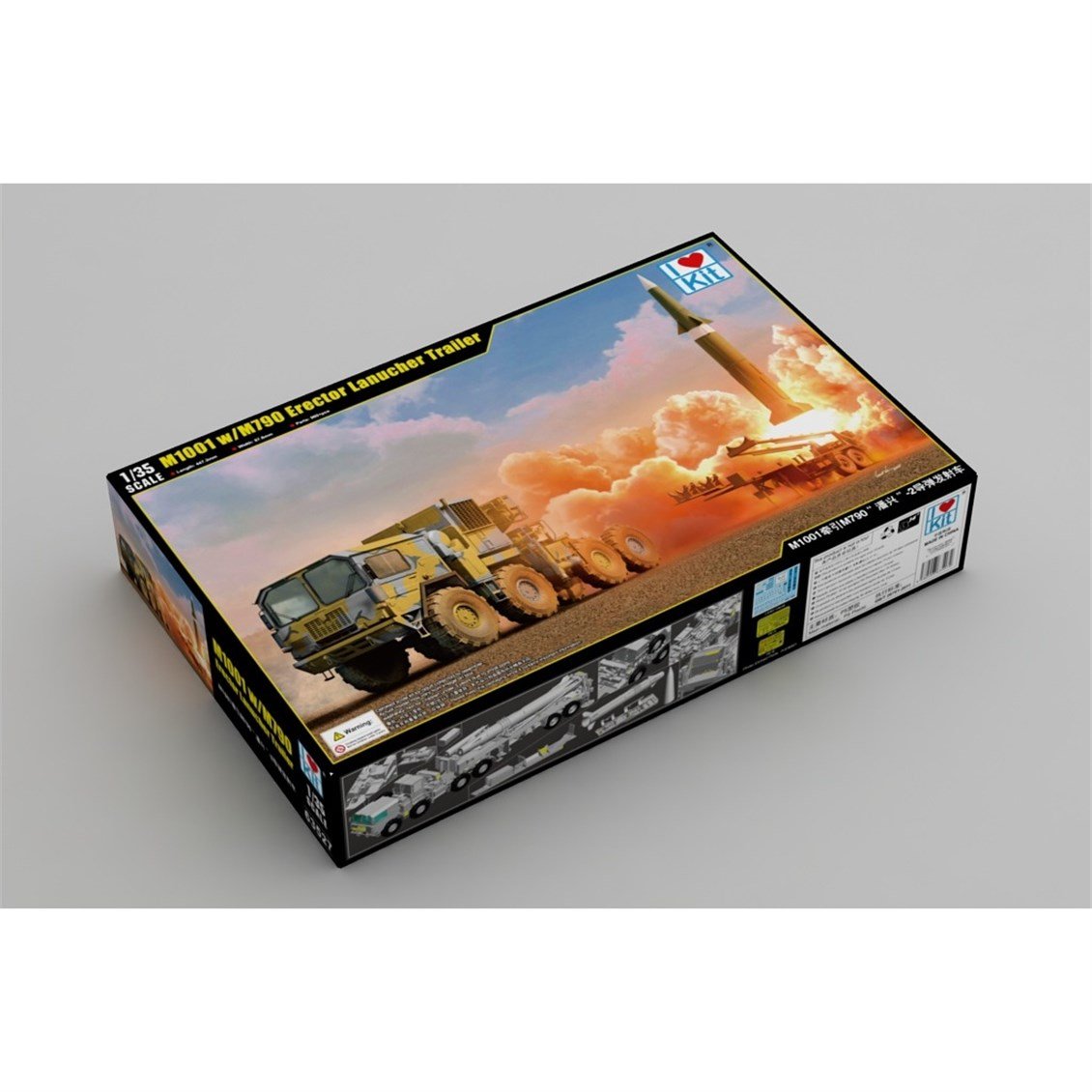 I Love Kit 63527 1/35 Ölçek, M1001 Füze Savunma Sistemi ve M790 Fırlatma Römorku, Plastik Model Kiti