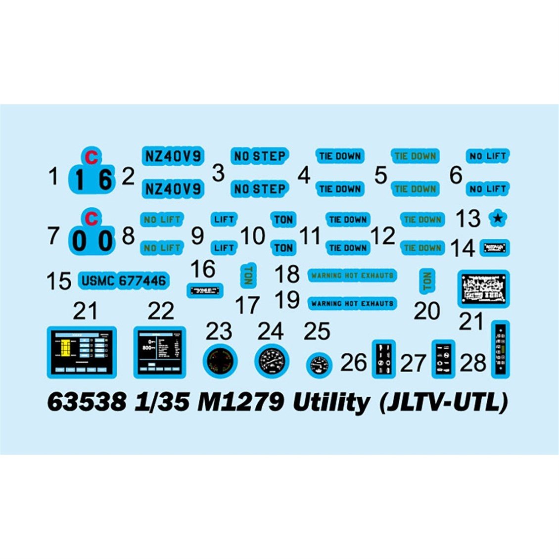 I Love Kit 63538 1/35 Ölçek, M1279 Zırhlı Araç (JLTV-UTL), Plastik Model Kiti