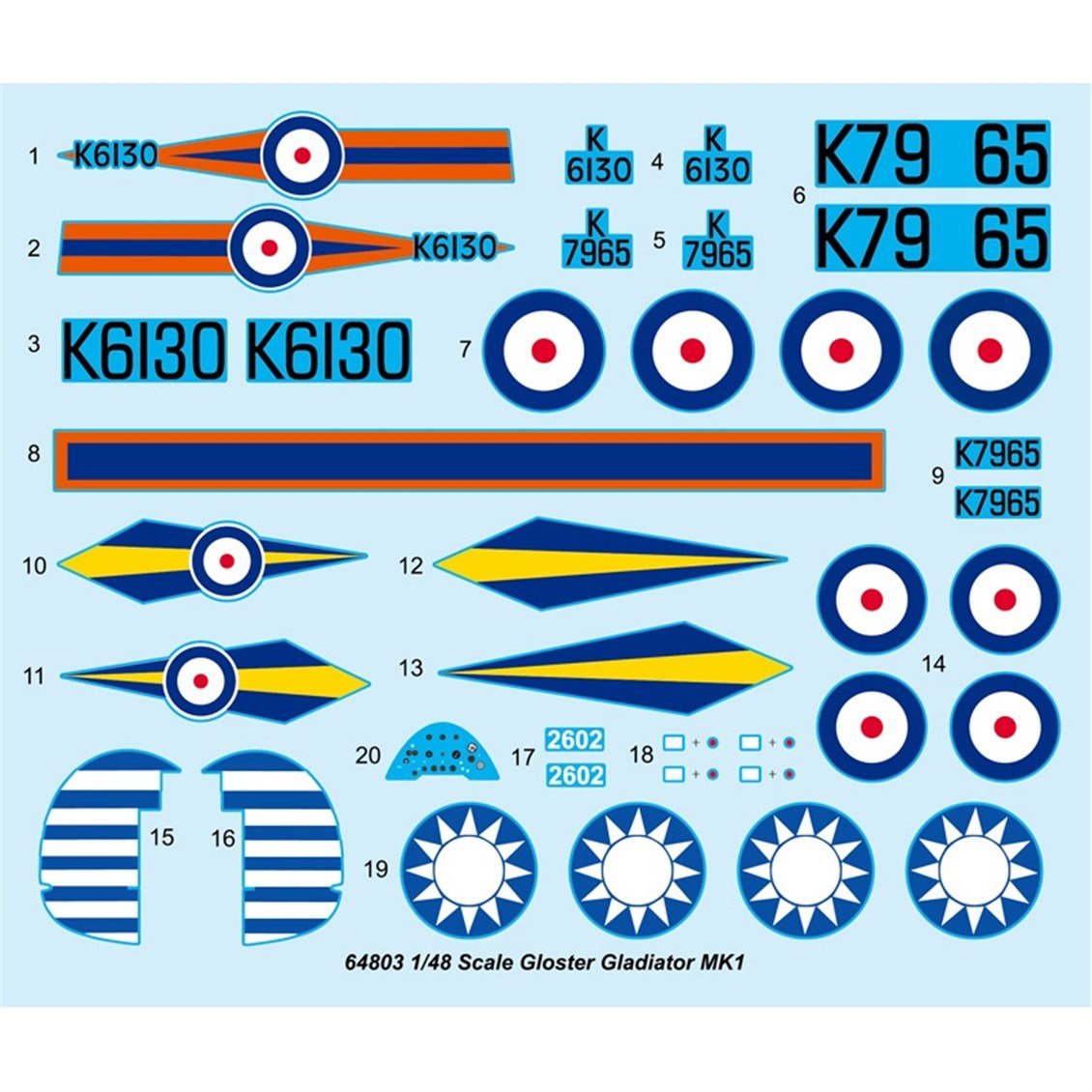 I Love Kit 64803 1/48 Ölçek,Gloster Gladiator MK.1, Savaş Uçağı Plastik Model Kiti