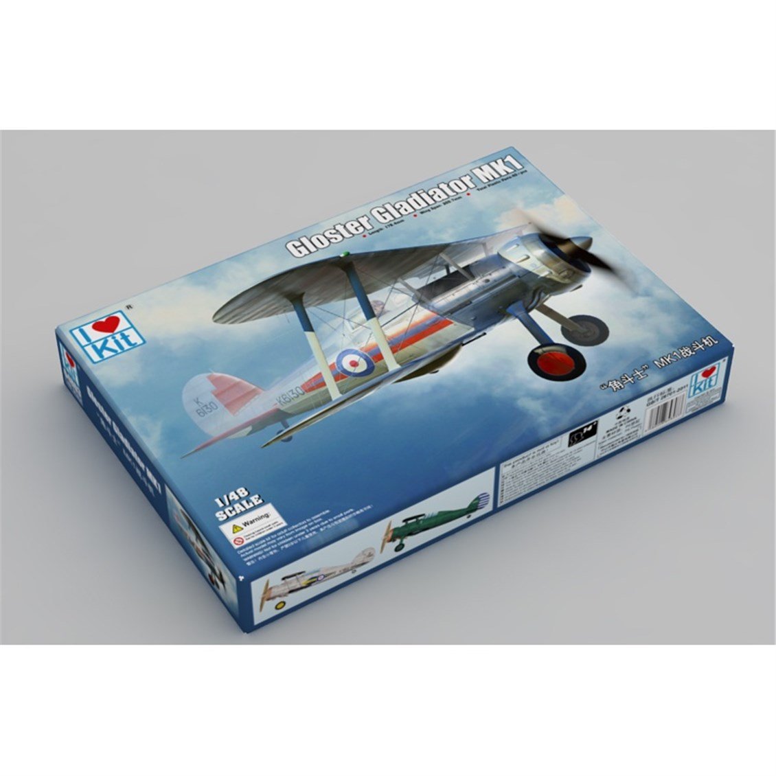 I Love Kit 64803 1/48 Ölçek,Gloster Gladiator MK.1, Savaş Uçağı Plastik Model Kiti