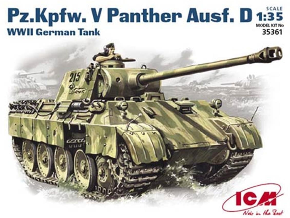 ICM 35361 1/35 Ölçek, Pz.Kpfw.V Panther Ausf.D WWII German Ta