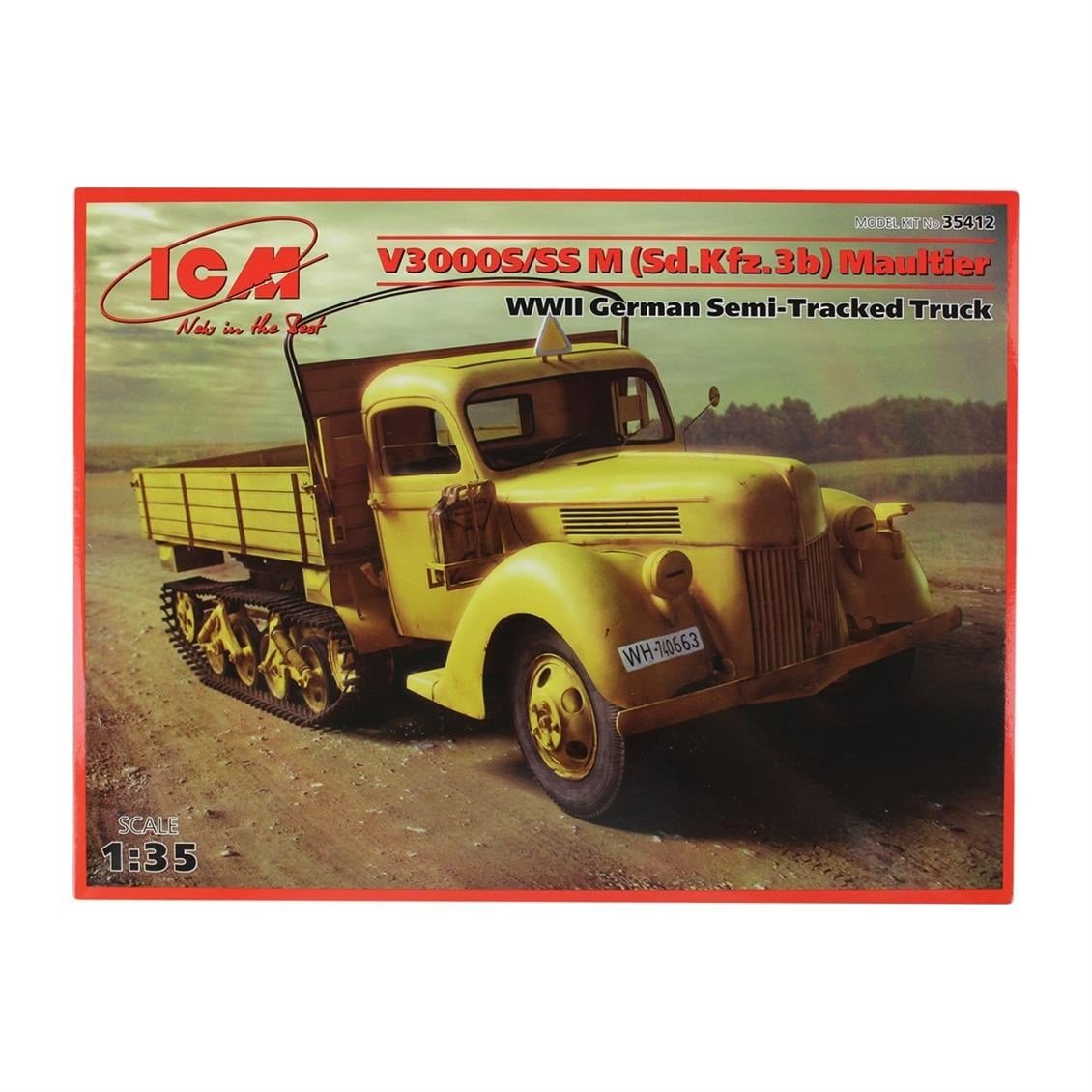 ICM 35412 V3000S/SS M (Sd.Kfz.3b) Maultier, WWII Germa