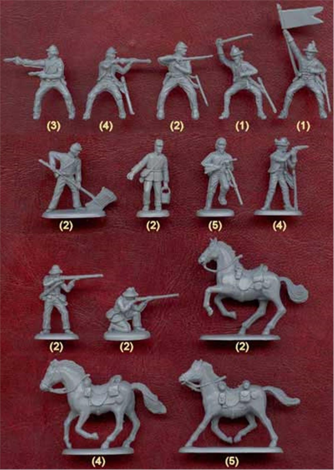 IMEX 504 1/72 Ölçek, Confederate Cavalry