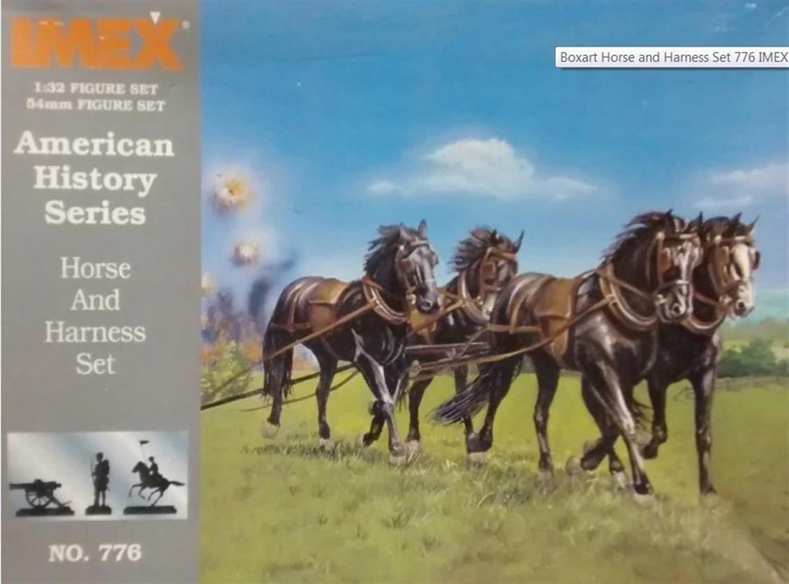 IMEX 775 1/32 Ölçek, Union 4 Horses & Harness