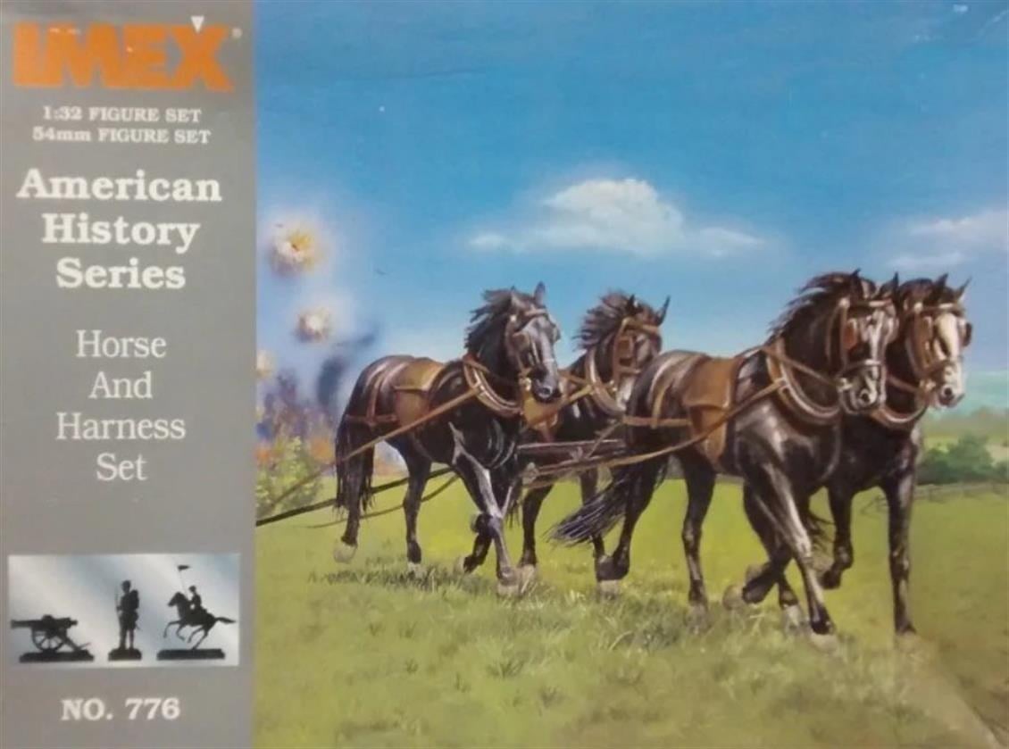 IMEX 776 1/32 Ölçek, Confed 4 Horses & Harness