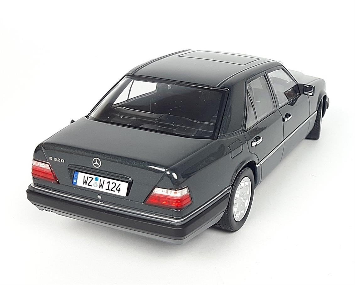 iScale 1180054 1/18 Ölçek, 1998 Mercedes Benz E-Klasse (W124), Mavi, Sergilemeye Hazır Metal Araba Modeli