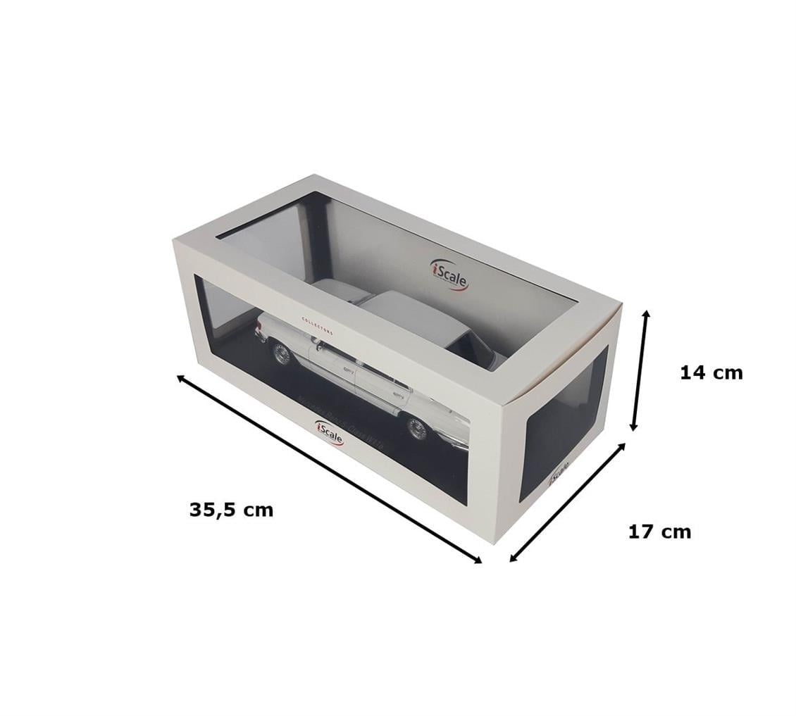 iScale 18081 1/18 Ölçek, 1975-1980 Mercedes Benz 450 SEL 6.9 (W116) Baujahr, Beyaz, Sergilemeye Hazır Metal Araba Modeli