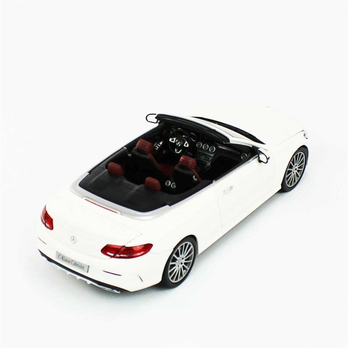 iScale B66960613 1/18 Ölçek, Mercedes Benz C Class Cabriolet, White Bright, Sergilemeye Hazır Metal Araba Modeli