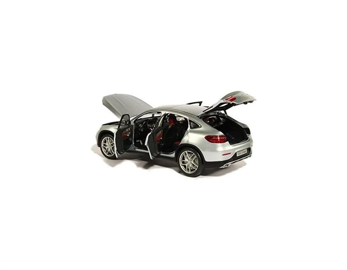 iScale B66960804 1/18 Ölçek, Mercedes Benz GLC Coupe C253, Dark Silver, Sergilemeye Hazır Metal Araba Modeli
