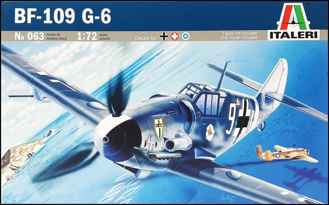 Italeri 0063S 1/72 Ölçek, BF-109 G-6 Savaş Uçağı, Plastik Model kiti