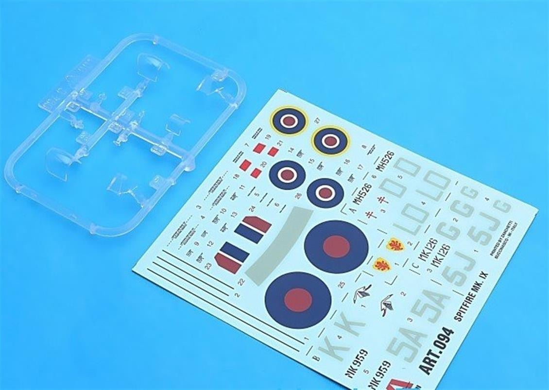 Italeri 0094S 1/72 Ölçek, Spitfire Mk. IX Savaş Uçağı, Plastik Model kiti