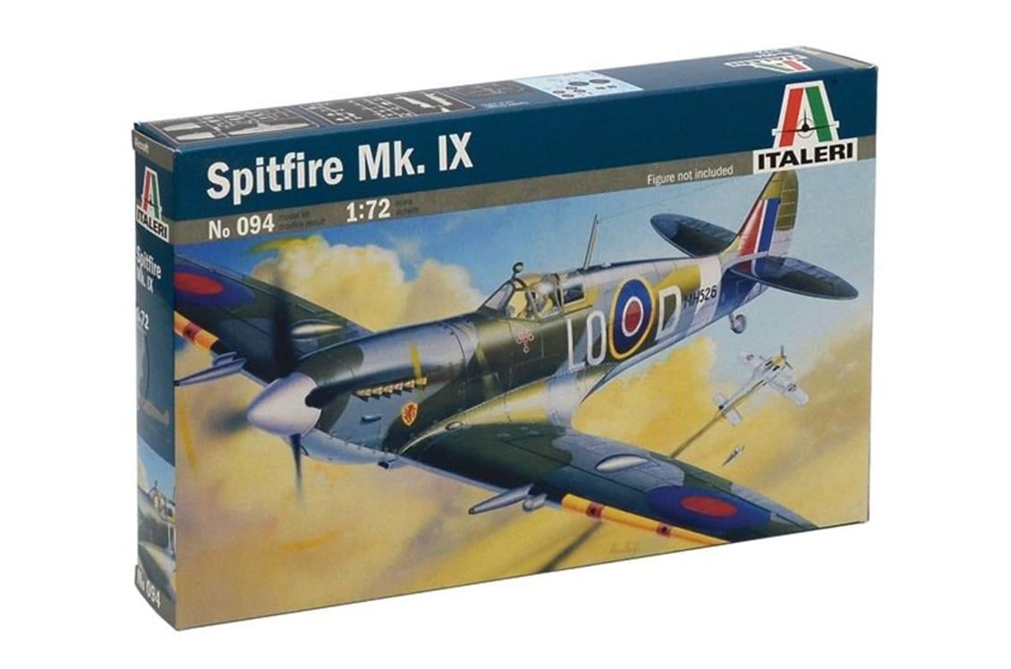Italeri 0094S 1/72 Ölçek, Spitfire Mk. IX Savaş Uçağı, Plastik Model kiti
