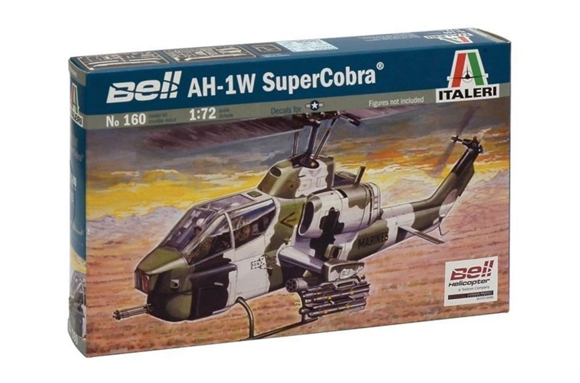 Italeri 0160S 1/72 Ölçek, AH-1W Super Cobra Askeri Helikopter, Plastik Model kiti