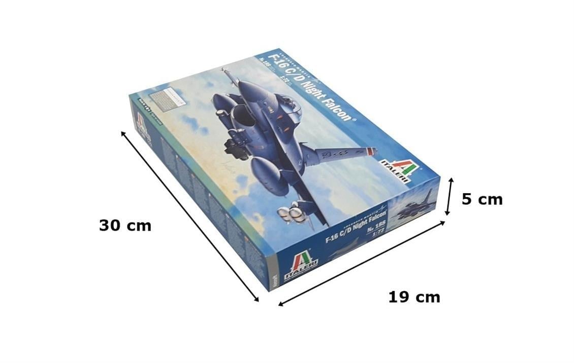 Italeri 0188S 1/72 Ölçek, F-16C/D Night Falcon Savaş Uçağı, Plastik Model kiti