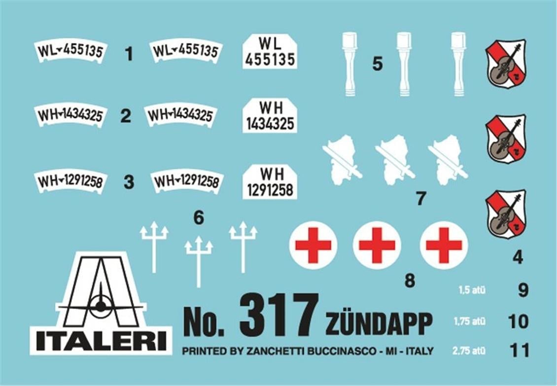 Italeri 0317S 1/35 Ölçek, Zündapp KS750 Sepetli Askeri Motorsiklet ve Figürleri, Plastik Model kiti