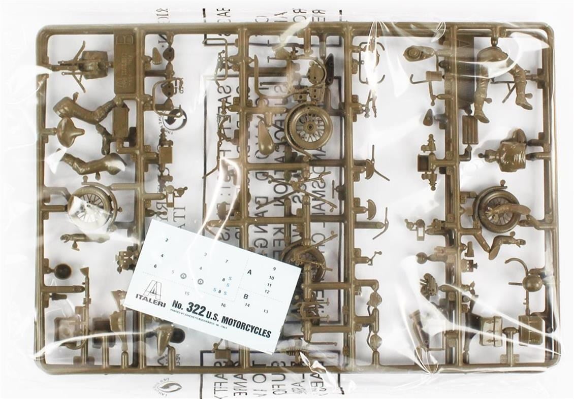 Italeri 0322S 1/35 Ölçek, U.S. Motorsikletler WW2, Plastik Model kiti