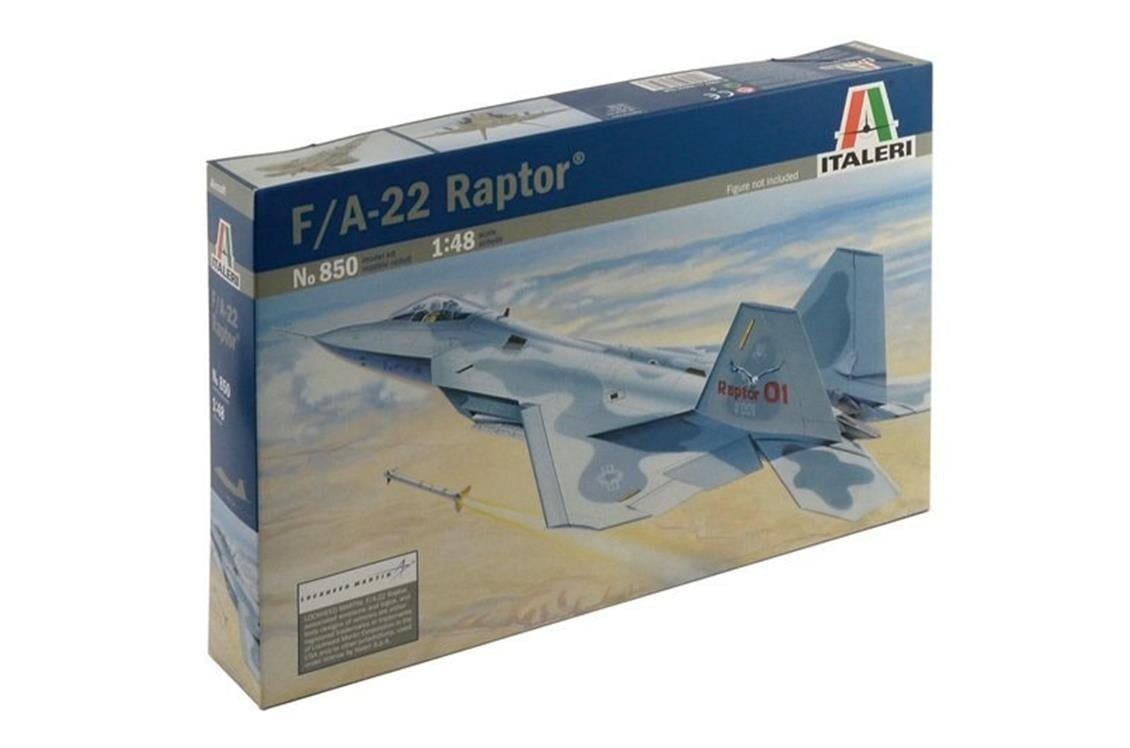 Italeri 0850S 1/48 Ölçek, F-22 Raptor Savaş Uçağı, Plastik Model kiti