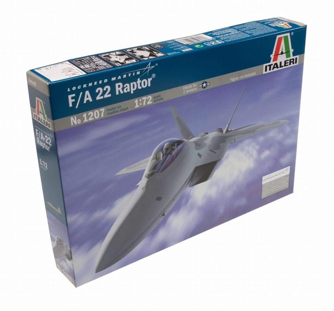 Italeri 1207S 1/72 Ölçek, F-22 Raptor Savaş Uçağı, Plastik Model kiti